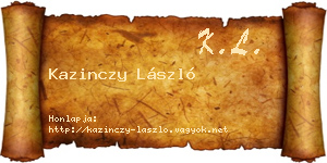 Kazinczy László névjegykártya
